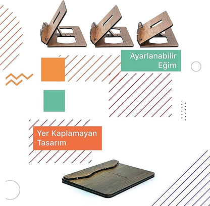 Book Stand, Book Holder, Reading Stand, Cookbook Holder, Recipe Book Stand, Wooden Book Stands for Reading, Cookbook Stand for Kitchen, Book Holder for Reading in Bed (Cambridge)