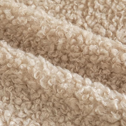 Yaertun Pack of 2 Faux Fur Throw Pillow Covers Decorative Sherpa Boucle Pillow Covers Fuzzy Soft Pillowcases Sheepskin Fleece Cushion Case for Couch Sofa Bed Living Room 26x26 Inch Oatmeal