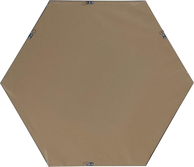 Kate and Laurel Rhodes 6-Sided Hexagon Wall Mirror, 30.75x34.75 Gold