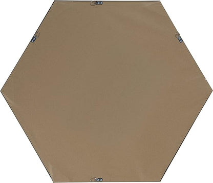 Kate and Laurel Rhodes 6-Sided Hexagon Wall Mirror, 30.75x34.75 Gold