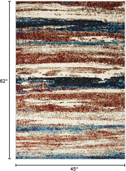 LUXE WEAVERS Lagos Collection 7501 Passion 4x5 Abstract Area Rug