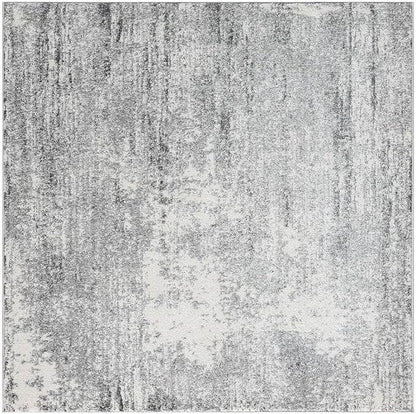 Keen Home Design Area Rugs - 8ft Round Non-Shedding, Abstract Rugs for Kitchen, Living Room, Bedroom, Dining Room, Entryway - Size: 7'10" Square, Abstract Cream/Grey