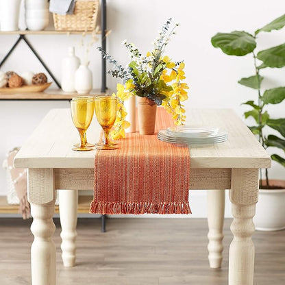 DII Variegated Tabletop Collection, Table Runner3x72, Spice