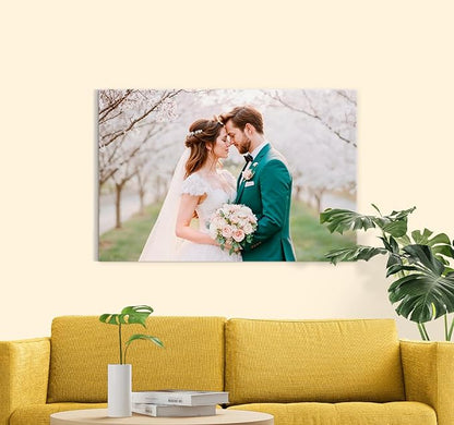 TreeDeal Custom Canvas Prints with Your Photos, Framed 24” x 16” Personalized Pictures Print, Customized Photo to Canvas Wall Art Ideal for Home Decor Gift Wrapping Pets Family Baby Wedding