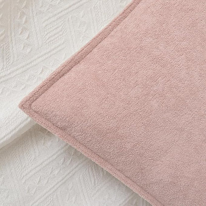 Kevin Textile Valentines Day Decorative Pillow Covers Light Pink 26x26 Inch Pack of 2 Waterproof Soft Boucle Textured Euro Pillowcases Elegant Accent Pillows for Couch Sofa Chair Bed Home
