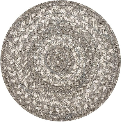 Homespice Grey Cloud Jute Braided Kitchen Trivets for Hot Dishes, Farmhouse Country Decor, Set of 6, Grey 8" Round Heat Resistant Mat - Rich Colors, Easy to Clean, Durable and Protects Furniture