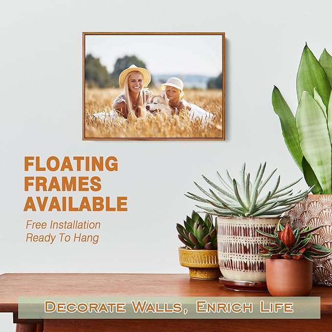 GMissT Canvas Prints With Your Photos - Personalized Pictures On Canvas Custom Poster for Home Decor - Floating Frames & Gift Wrapping Available