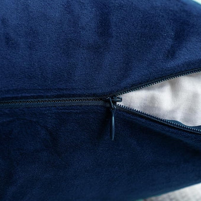 HWY 50 Navy Blue Velvet Throw Pillow Covers 20x20 Inch, Pack of 2 Soft Cozy Solid Decorative Luxury Cushion Cases for Couch Sofa Bed Living Room Bedroom
