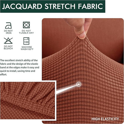 Hokway Couch Cushion Covers Stretch Cushion Covers Sofa Seat Cushion Slipcover Cushion Protector(Brick, Medium)