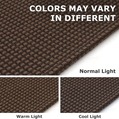IOHOUZE Washable Runner Rug 2x8 Non Slip Rubber Backed Hallway Runner Entryway Runner Indoor, Kitchen Rugs Woven Cotton Floor Carpet for Kitchen Hall Entrance Bedroom, Brown