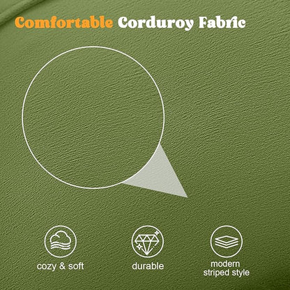 MeMoreCool Stuffed Round Pouf Ottoman Foot Rest, Floor Pouf Foot Stool with Soft Foam Chunk Filling, Small Round Ottoman Footstool Circle Footrest for Living Room