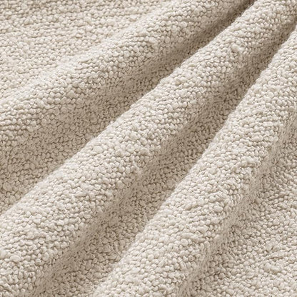 MIULEE Pack of 4 Decorative Textured Boucle Throw Pillow Covers 20x20 Inch Beige Accent Solid Pillow Cases Soft Couch Cushion Covers for Modern Farmhouse Boho Chair Sofa Bed Livingroom Home Decor