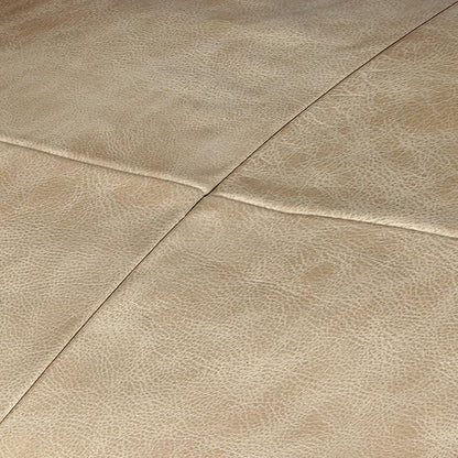 D DOLLY LAMB Lambskin Leather Pillow Cover - Sofa Cushion Case - Decorative Throw Covers for Living Room & Bedroom, 16x16 Inches - Light Beige Box Pack of 1