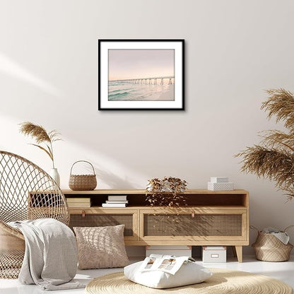Americanflat 18x22 Picture Frame with Polished Plexiglass - Use as 14x18 Frame with Mat or Display 18x22 Photo Without Mat - Streamline Collection - Thin Border Picture Frames for Wall - Black