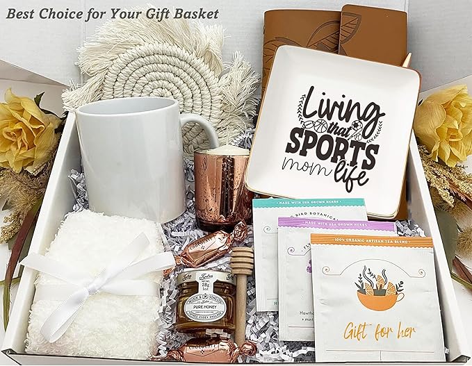 Mother's Day,Birthday,New Year,Christmas Gifts for Sports Mom-Ceramic Jewelry Tray Trinket Holder Ring Dish-Exercise Women Gift-Mommy Life-Mother Present from Daughter Son-Living That Sports Mom Life