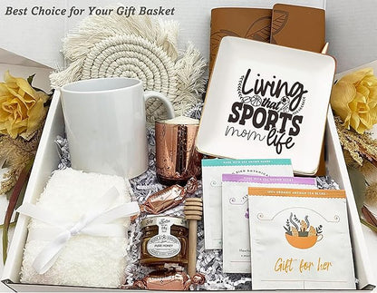 Mother's Day,Birthday,New Year,Christmas Gifts for Sports Mom-Ceramic Jewelry Tray Trinket Holder Ring Dish-Exercise Women Gift-Mommy Life-Mother Present from Daughter Son-Living That Sports Mom Life