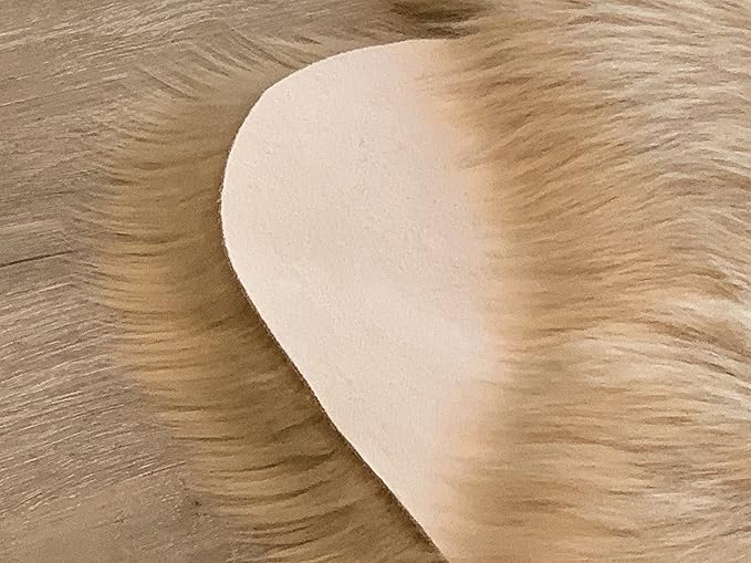 LAMBZY Faux Sheepskin Super Soft Hypoallergenic Silky Shag Rug for Living Room, Kids Room, Sofa (Double Side by Side 3'x4, Beige)