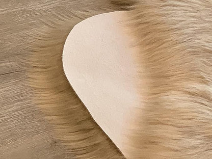 LAMBZY Faux Sheepskin Super Soft Hypoallergenic Silky Shag Bear Rug for Living Room, Kids Room, Sofa (3'x5', Beige)