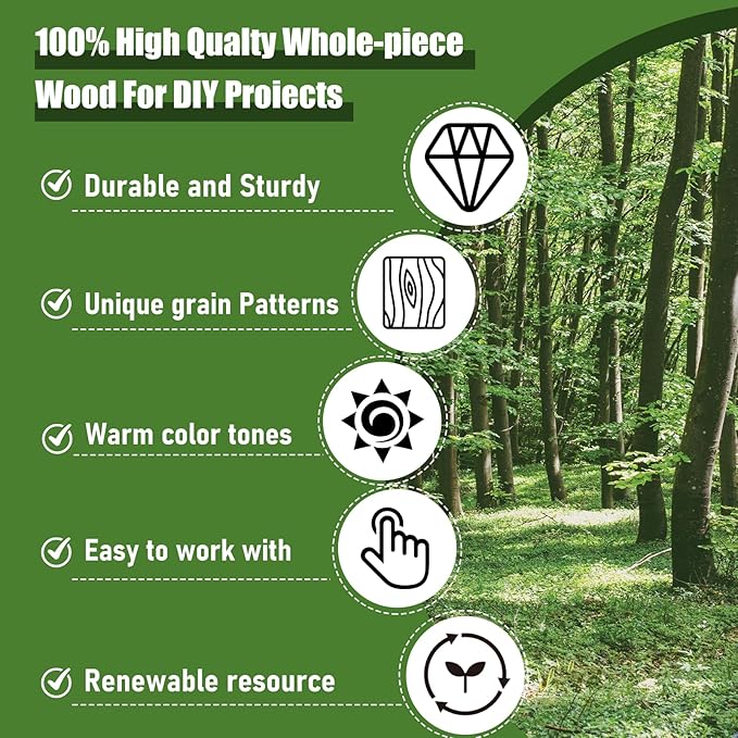 SHENLIU 60 PCS Unfinished Square Wood Coasters, 4 Inch Blank Wooden Craft Coasters with 240 Non-Slip Foam Pad Stickers for DIY Stained Painting Wood Engraving Home Decoration
