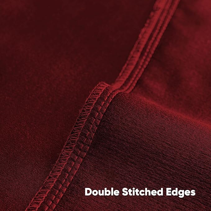 FUTEI Christmas Red Chenille Decorative Throw Pillow Covers 16x16 Inch Set of 2,Soft Cozy Faux Linen Textured Cushion Case,Farmhouse Home Decor for Couch Living Room