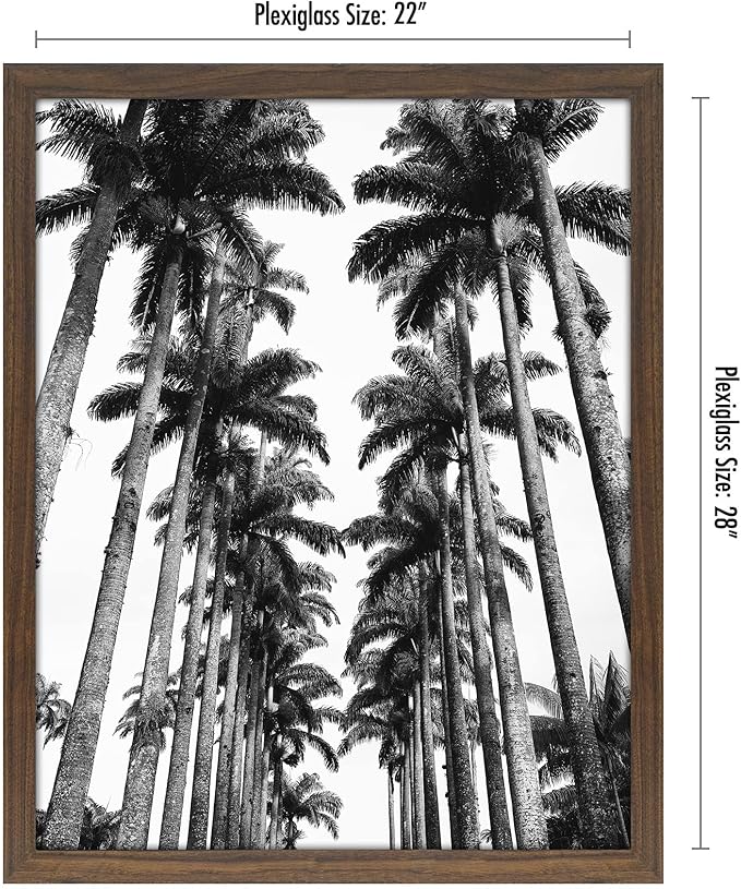 Americanflat 22x28 Poster Frame with Polished Plexiglass - Wide Picture Frames Made of Engineered Wood for Vertical or Horizontal Wall Display - Epic Collection - Mahogany