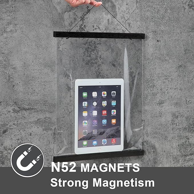 WITCOLOR Magnetic Poster Hanger Frame, Black Magnet Poster Frame 18x24 18x12 18x18 for Posters, Kids Paintings, Photos, Maps, Scrolls, Picture, Canvas Works and Art Prints(18")