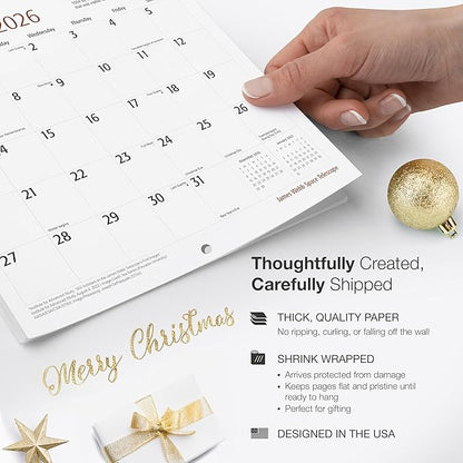 RED EMBER James Webb Space Telescope with Inspirational Quotes 2026 Wall Calendar 12 Month | 12" x 24" Open | Thick & Sturdy Paper | Holiday Gift | Science Space Calendar 2026