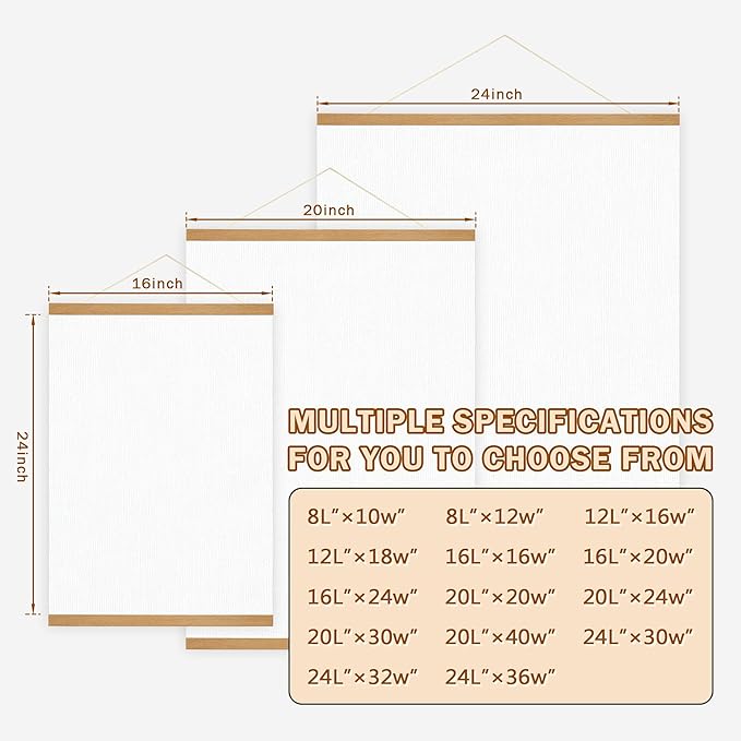 SZDHHH Custom Photo Prints with Magnetic Hanger Frame Canvas Poster Prints With Your Photos Personalized Hanging Poster Pictures Wall Art Decor Framed for Home Decor Gifts Keepsakes (24" Lx16 W)