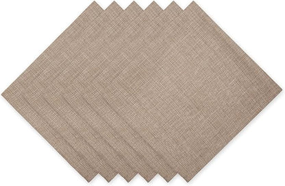 DII Variegated Tabletop Collection, Napkin Set, 20x20, Mushroom, 6 Piece