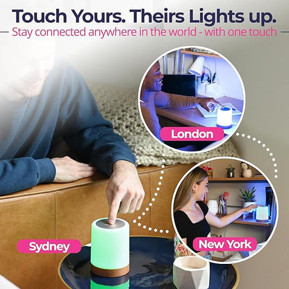 LuvLink Friendship Lamp v2.0 - Long Distance WiFi Touch Lamps for Couples, Friends & Family | Stay Connected from Anywhere – Easy App Setup – No Subscription (Single)