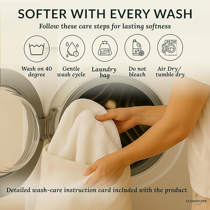 Luxury 100% Cotton Muslin Blanket King Size, 4 Layer Oversized 92x108 Fit Upto Calking Bed, Layering Winter Blankets for Bed, Soft Cotton Gauze Quilt, All Season White Bedding