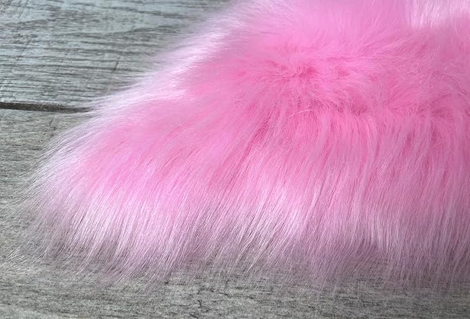 Free Shape Luxury Soft Fluffy Shag Area Rug Single Quarto 4 Pelts 4'x6',120x180 cm - Vegan Fur Ultra Soft Indoor Carpet Nursery Rugs for Bedroom Home Decor, Pink