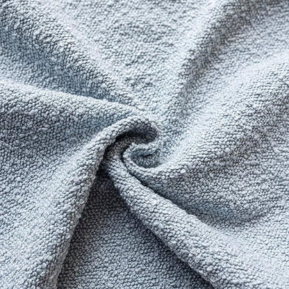 Foindtower Decorative Textured Boucle Throw Pillow Covers Accent Solid Pillow Cases Neutral Soft Cozy Couch Cushion Case for Chair Sofa Bedroom Living Room Home Decor 16x16 Inch,1PC,Light Blue