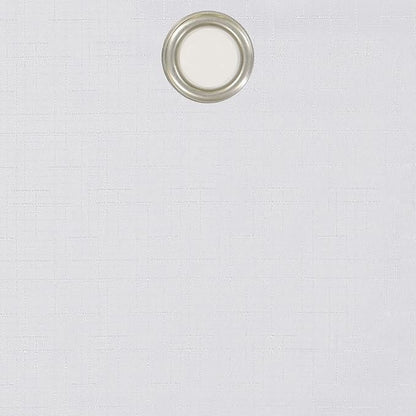 Eclipse Kendall Solid Textured Blackout Thermal Insulated Lining Grommet Window Curtain for Bedroom (1 Panel), 42 in x 84 in, White
