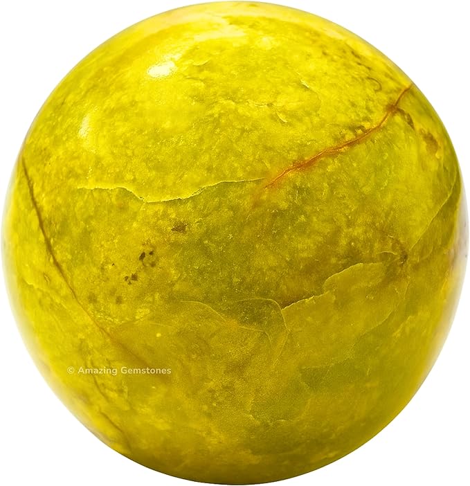Amazing Gemstone Green Opal Crystal Ball with Stand - 1.5 Inches Crystal Sphere Meditation Balls for Witchcraft and Decorative Balls