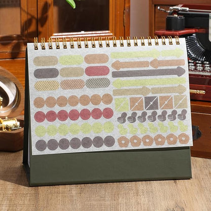 Small Desk Calendar 2025-2026, Use Now to Dec 2026, Standing Flip Desktop Calendar with To-do List & Notes, Academic Year Desk Calendar with Stickers, Monthly Calendar for Home Office (Green)