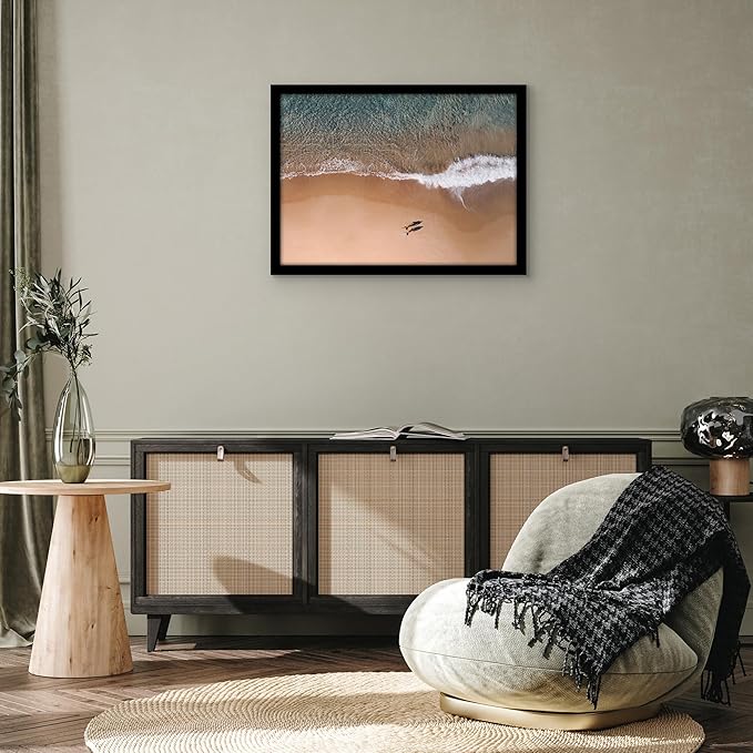 Americanflat 21x29 Picture Frame with Polished Plexiglass - Black Picture Frame - Wide Photo Frames Made of Engineered Wood for Vertical or Horizontal Wall Display - Epic Collection - Black