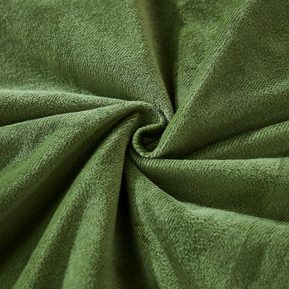 Uhamho Set of 2 Standard Pillowcases Faux Fur Throw Pillow Covers Queen Size Shams Soft Velvet Decorative Zipper Closure (Sage, 20"x26")