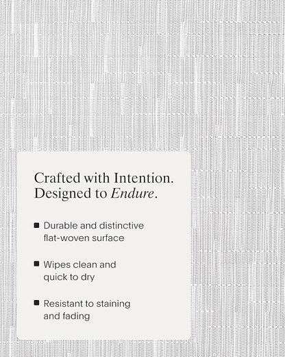 Chilewich Bamboo Placemats Set of 4 - Round Woven Placemats - Reusable, Stain-Resistant, Indoor/Outdoor Tabletop Protection - 15" - Moonlight