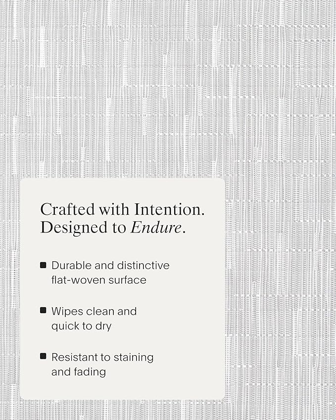 Chilewich Bamboo Placemats Set of 4 - Woven Oval Placemats - Reusable, Stain-Resistant, Indoor/Outdoor Tabletop Protection - 19" x 14" - Moonlight