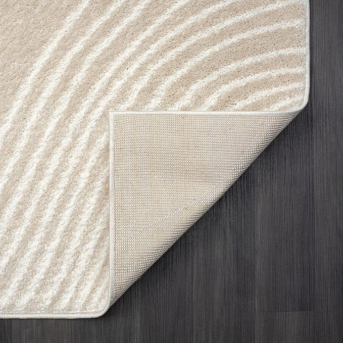 Abani Nuevo Collection Area Rug - Transitional Beige/Cream Design -2' x 3' - Easy to Clean - Durable for Kids and Pets - Non-Shedding - Medium Pile - Soft Feel - for Living Room, Bedroom & Office
