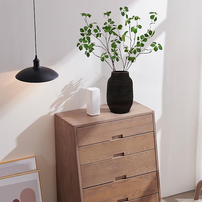 2PCS Faux Eucalyptus Stems with Leaf, 33.5" Fake Greenery Stems Artificial Plants Stems for Vase Filler Decoration, Faux Bendable Branches for Centerpieces Decor