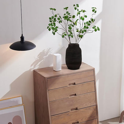 2PCS Faux Eucalyptus Stems with Leaf, 33.5" Fake Greenery Stems Artificial Plants Stems for Vase Filler Decoration, Faux Bendable Branches for Centerpieces Decor