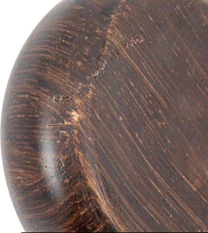 Decorative Paulownia Wood Vase, Espresso Finish