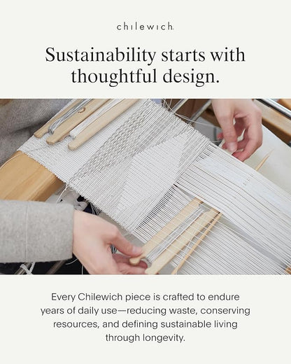 Chilewich Bamboo Placemats Set of 4 - Round Woven Placemats - Reusable, Stain-Resistant, Indoor/Outdoor Tabletop Protection - 15" - Moonlight