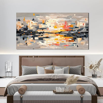 Abstract Wall Art Decor Large Wall Art for Living Room Abstract Canvas Art Wall Decor Modern Colorful Wall Art Prints Canvas Wall Art Pictures Artwork for Walls Bedroom Office Decor 24" X 48"