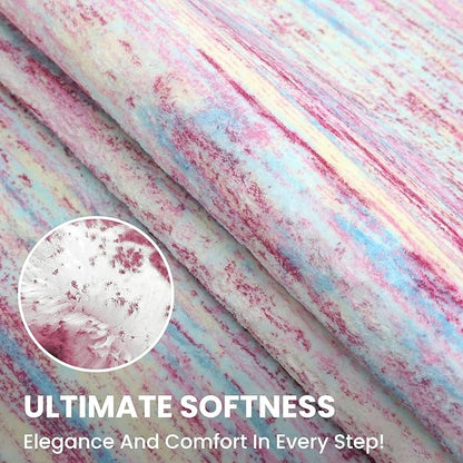 2x3 Modern Abstract Rug for Entryway, Pink Colorful Super Soft Small Area Rug, Washable Non-Slip Kitchen Rugs, Low-Pile Mat for Bedside, Indoor Door Mat