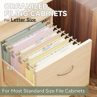 Plastic Hanging File Folders 1 Inch Expansion Letter Size,12 Pack Reinforced Heavy Duty Hang Folder with Tabs,Pastel Color Expandable Hanging Files with Side,File Cabinet Folders for School