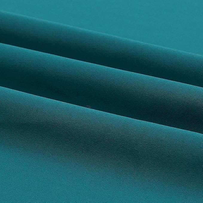 DUALIFE 120 Inch Length Teal Curtains 2 Panels Set Grommet Curtain Drapes Insulated Thermal Room Darkening Blackout Curtains for Bedroom Boy Kids Room 60x120 Inches Long