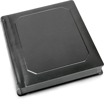 Tuscany Albums Professional Leatherette Bound Slip-in Photo Album 8x10 (10 Page), Black/Black